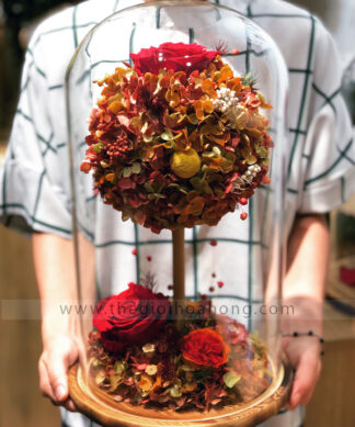 Chụp thuỷ tinh hoa hồng vĩnh cửu - Fall in Love