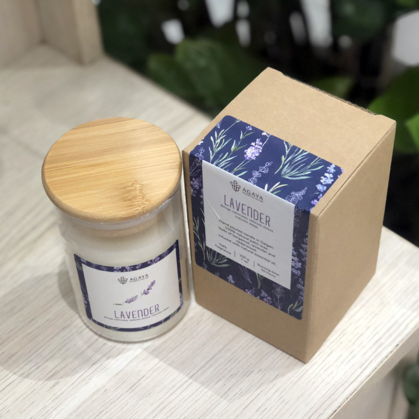 Nến thơm Agaya Lavender 200g 1 bấc
