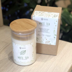 Nến thơm Agaya White tea 200g 1 bấc
