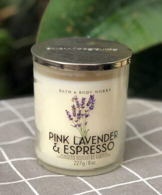 Nến thơm Bath And Body Works Pink Lavender & Espresso 1 bấc