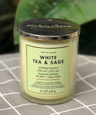 Nến thơm Bath And Body Works White Tea & Sage 1 bấc