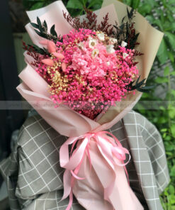 Bó hoa khô nắng hồng