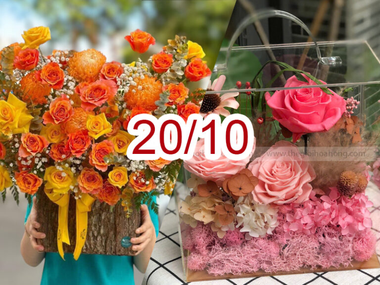 Quà tặng hoa tươi & hoa khô ngày 20/10 – Món quà kinh điển nhưng chưa bao giờ lỗi thời