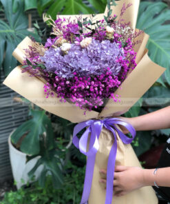 Bó hoa khô Tím Nhớ Thương