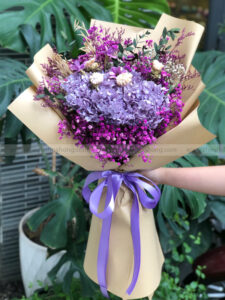 Bó hoa khô Tím Nhớ Thương