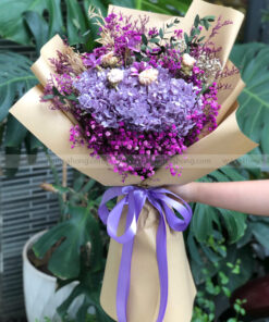 Bó hoa khô Tím Nhớ Thương