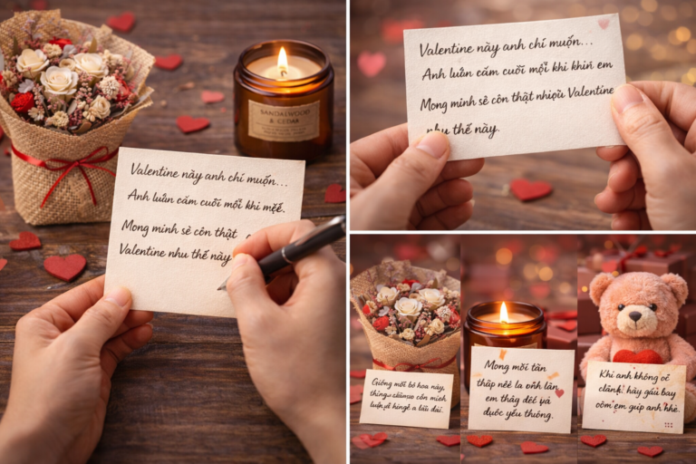 Cách ghi thiệp Valentine tinh tế