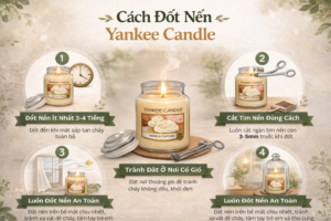 Cách Đốt Nến Yankee Candle Không Bị Lõm Tim Với Phụ Kiện Illuma-Lid