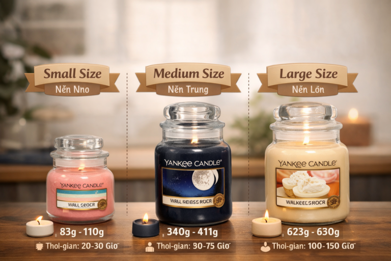 Hướng Dẫn Chọn Size Nến Thơm Yankee Candle: Từ Large Jar Đến Votive – Đâu Là Lựa Chọn Tối Ưu?