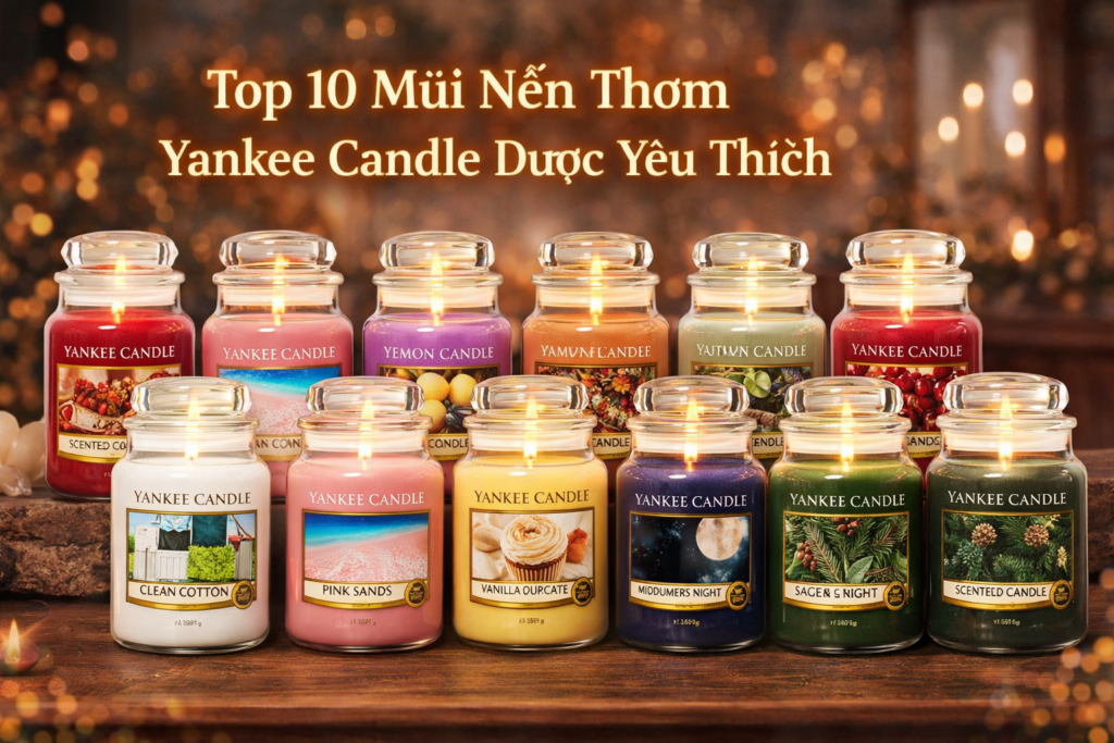 Top 10 Mùi Nến Thơm Yankee Candle Được Yêu Thích
