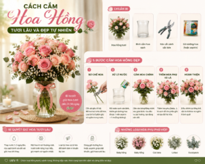 Cách Cắm Hoa Hồng Tươi Lâu 7-10 Ngày, Đẹp Đơn Giản